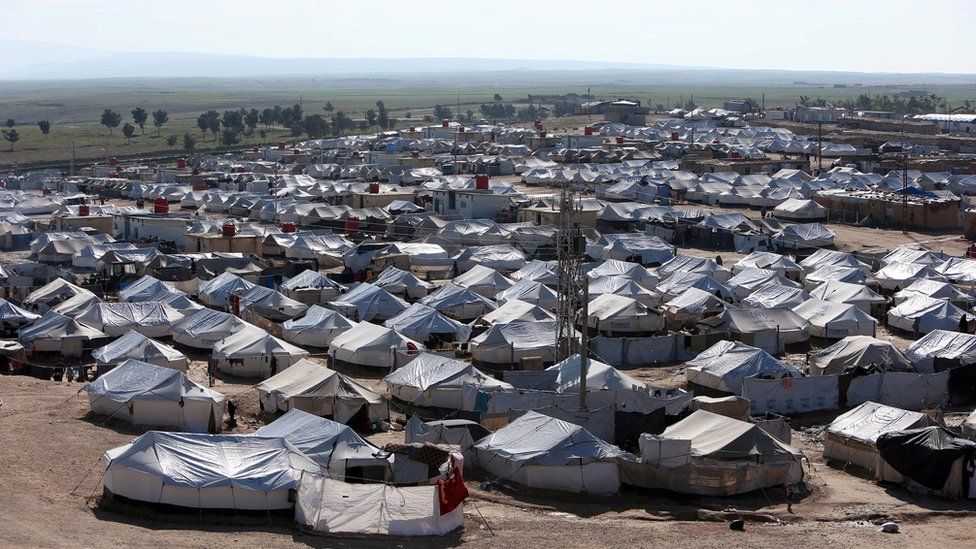 Al-Hol camp in northern Syria, pictured in April 2019