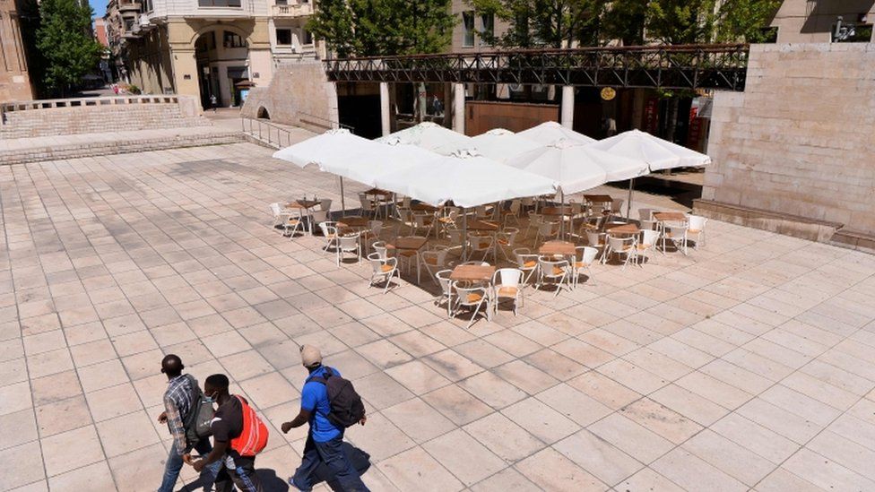 Shops and restaurants have closed in Lleida, Spain after an outbreak led authorities to impose new restrictions