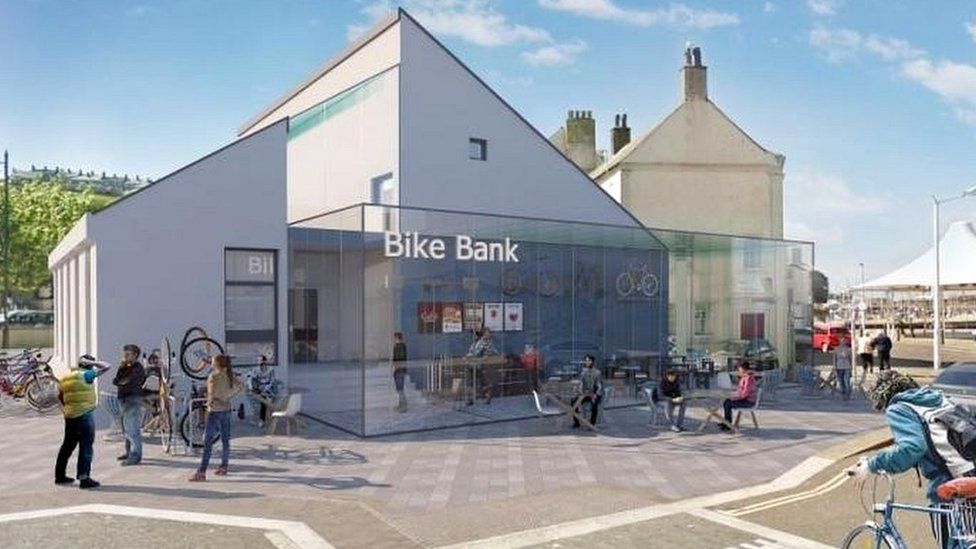 Artist's impression of new cycle hub