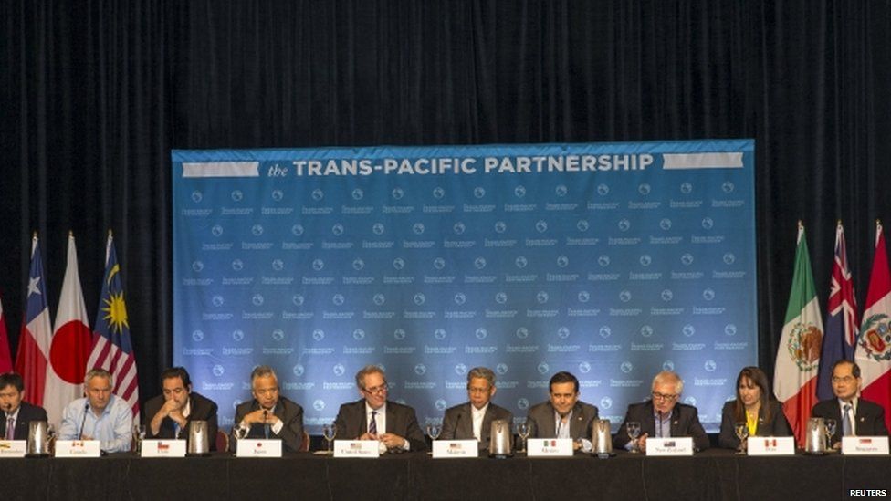 Pacific trade ministers at final press conference in Maui, Hawaii
