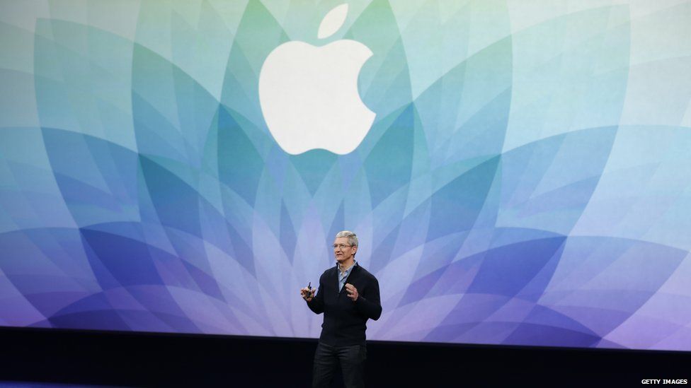 Tim Cook at the Apple Watch launch, March 2015