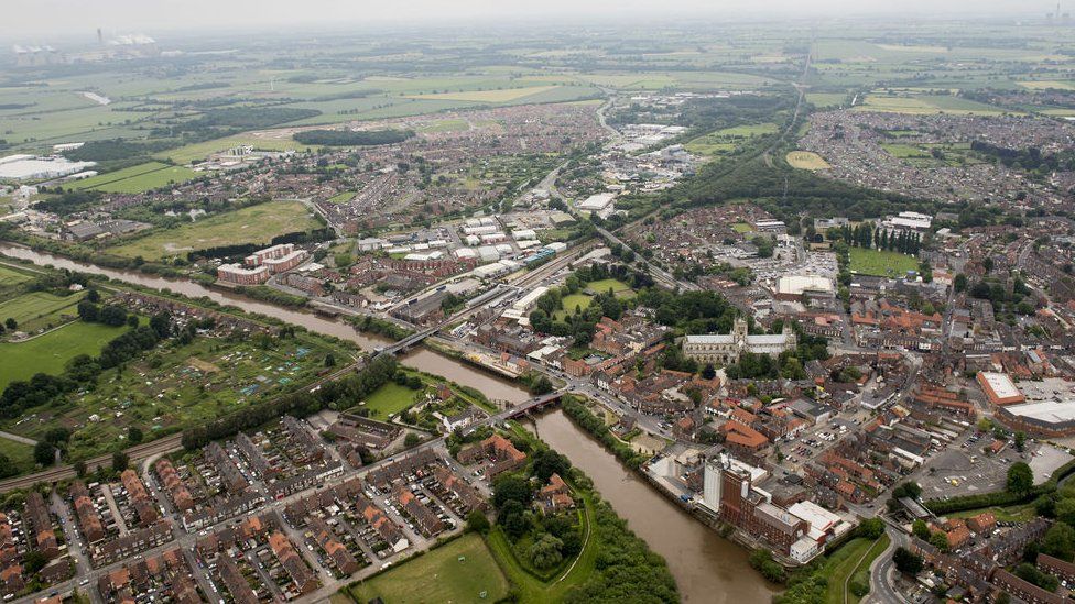 Aerial view of Selby