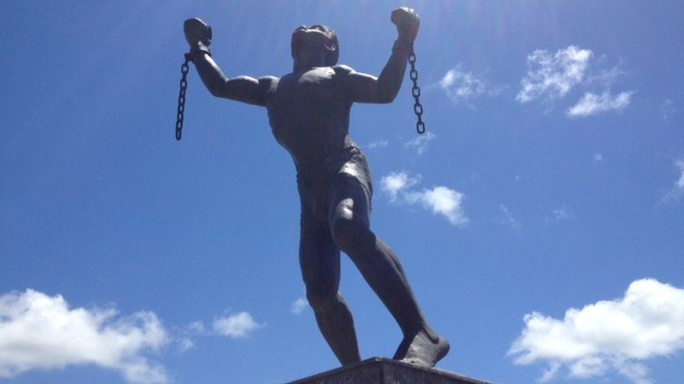 Emancipation statue, Haggatt Hall, St Michael