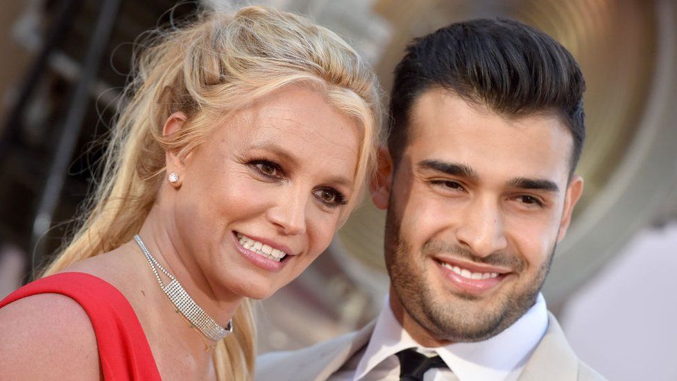 Britney Spears and Sam Asghari in 2019