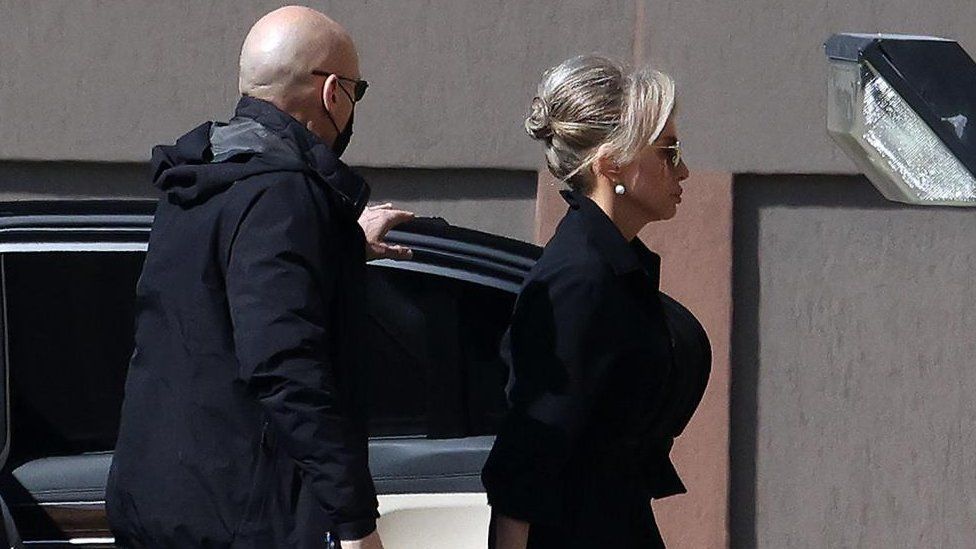 Silvio Berlusconi's daughter Marina arrives at San Raffaele hospital in Milan, Italy, 06 April 2023