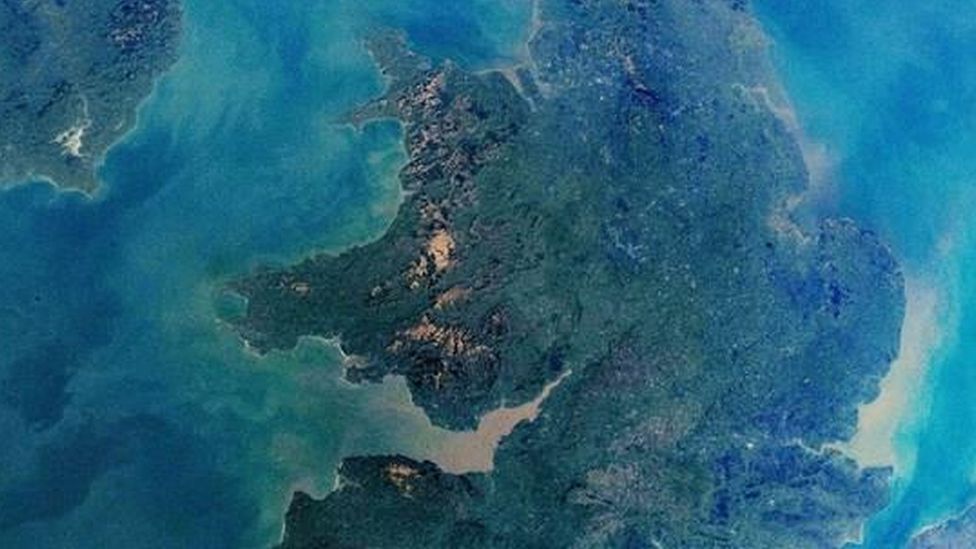 wales from space