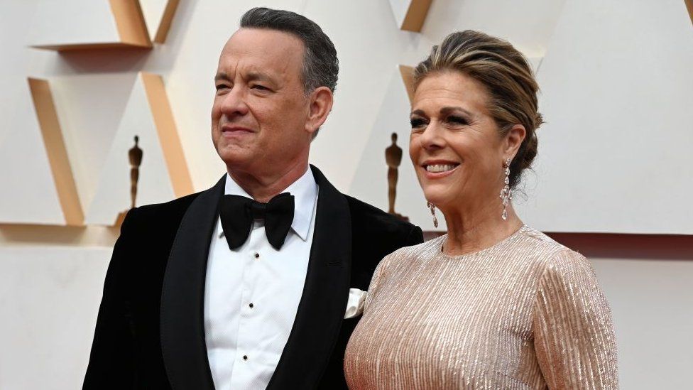 US actor Tom Hanks and wife Rita Wilson