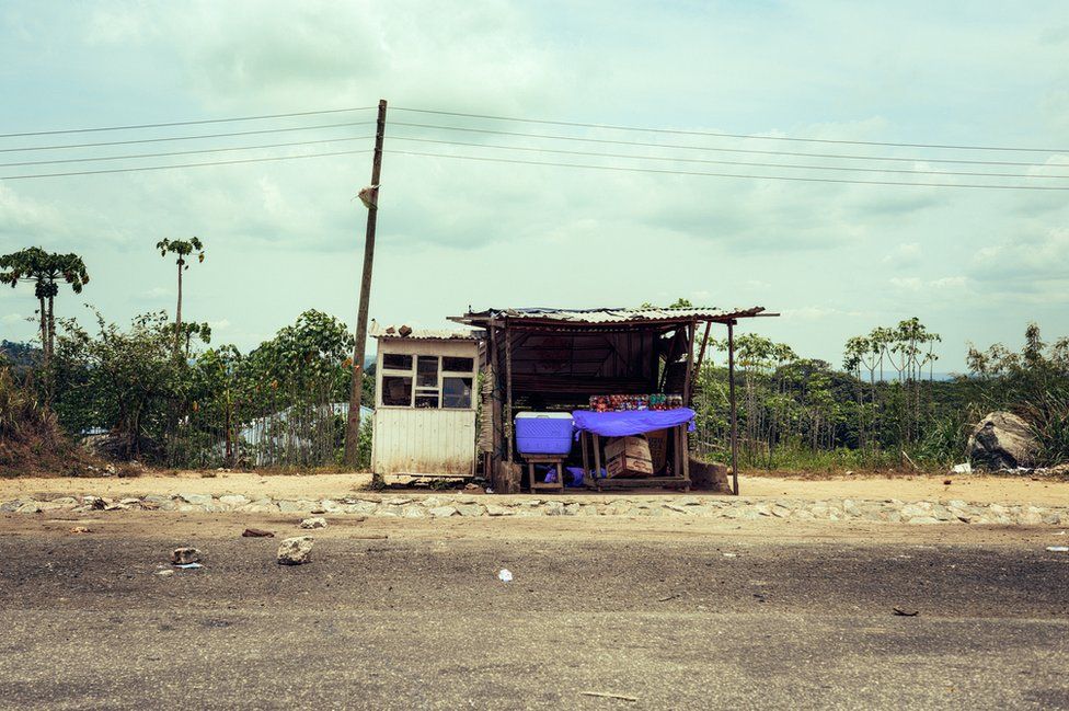 A roadside hut in Kumasi, Ghana