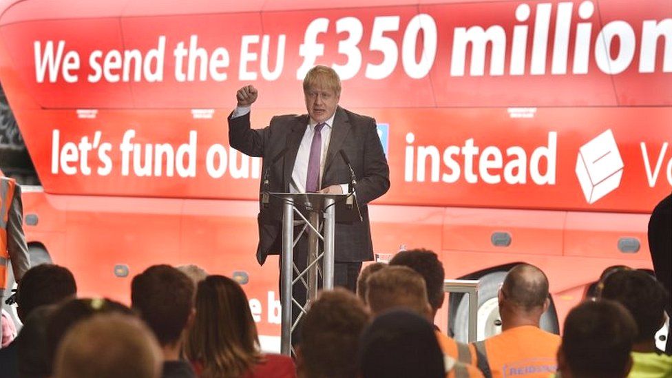 Boris Johnson during the referendum campaign