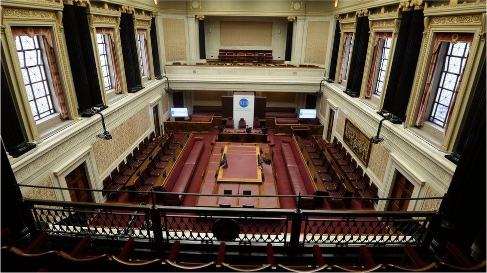 The Senate chamber at Stormont's Parliament Buildings