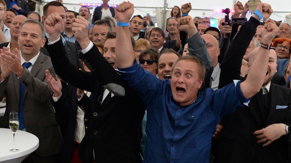 AfD supporters were overjoyed by the party's success on Sunday