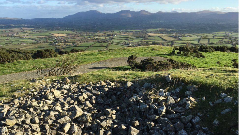 The view from Knock Iveagh Cairn outside Rathfriland