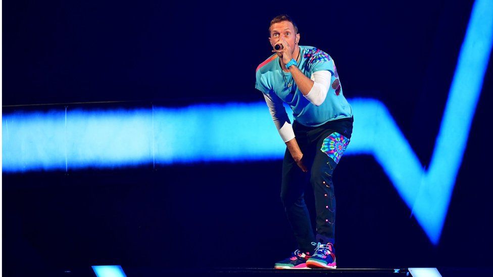 Photo dated 22/02/17 of Coldplay's Chris Martin performing at the Brit Awards, London, UK.