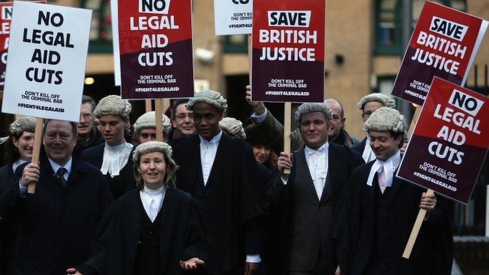 Barristers protesting in 2014