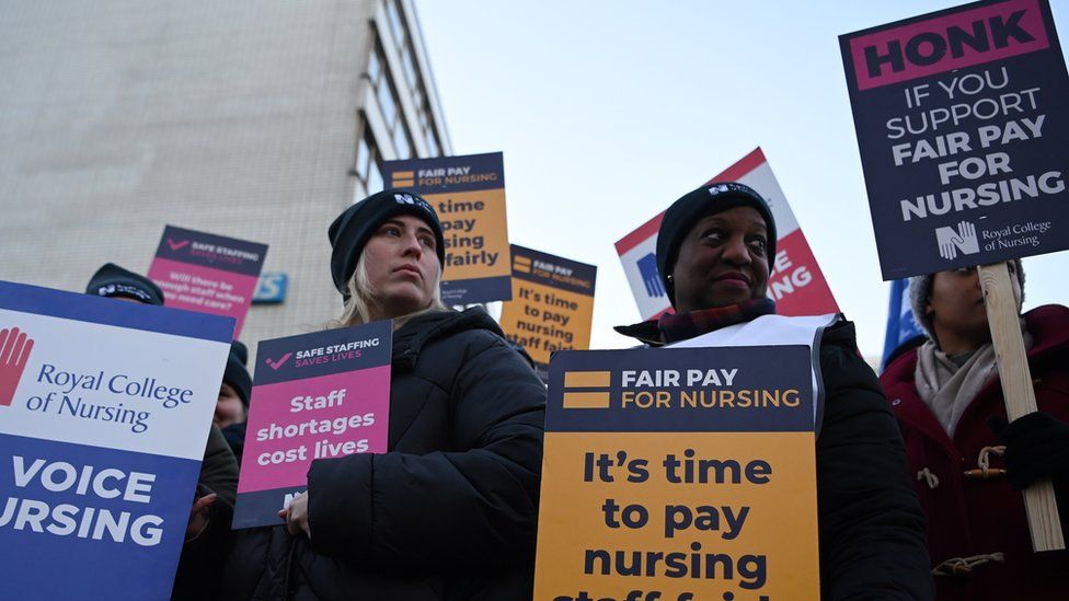 Nurses on strike in December