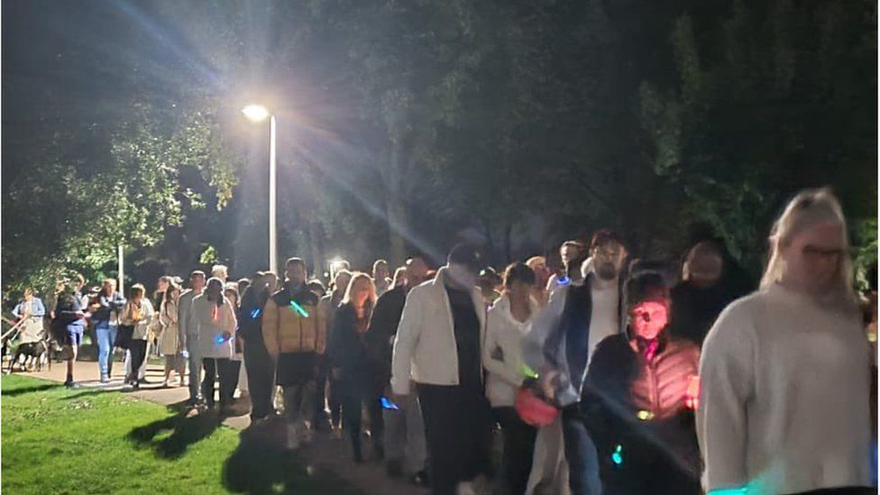 People joined a memorial walk from Cator Park to Pegler Square