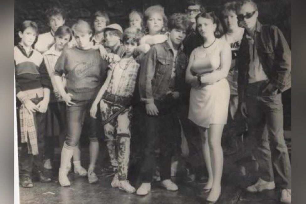 Another pic from ‘Our Day Out’- Cumbria Youth Theatre 1984 (Neil at the very far left)