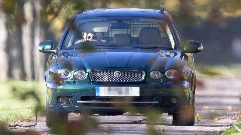 The Queen driving in Windsor on 1 November 2021