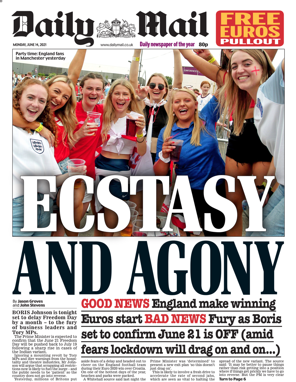 Daily Mail front page