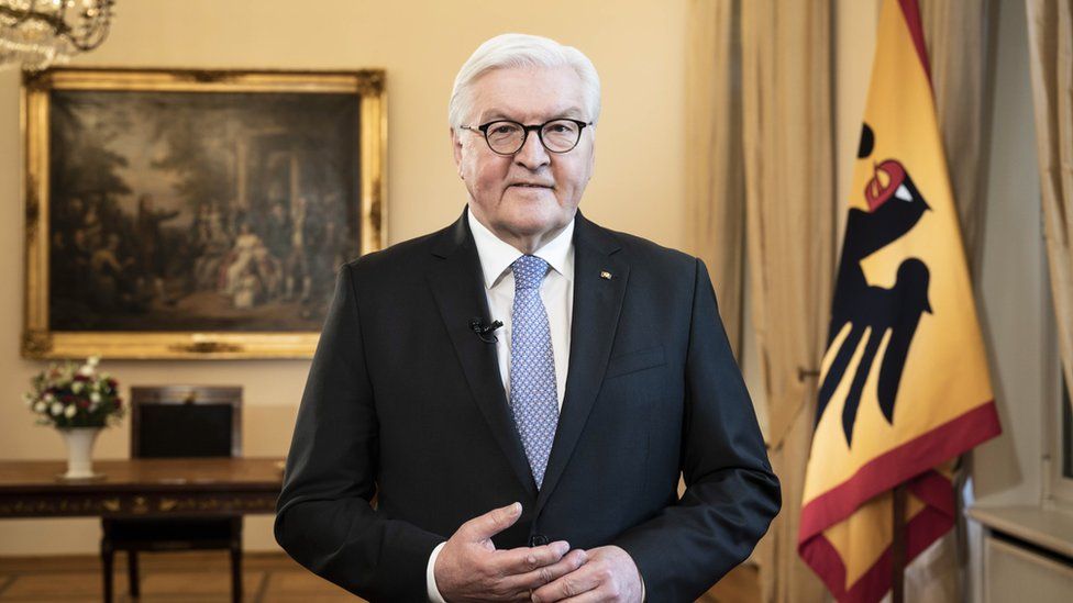 President Frank-Walter Steinmeier delivering address to the nation