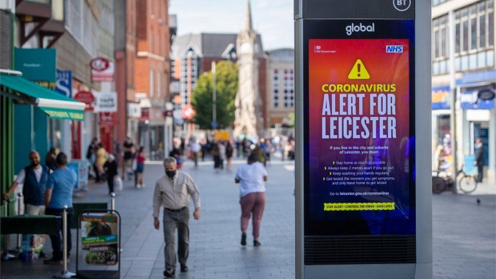 Leicester city centre 30 July 2020
