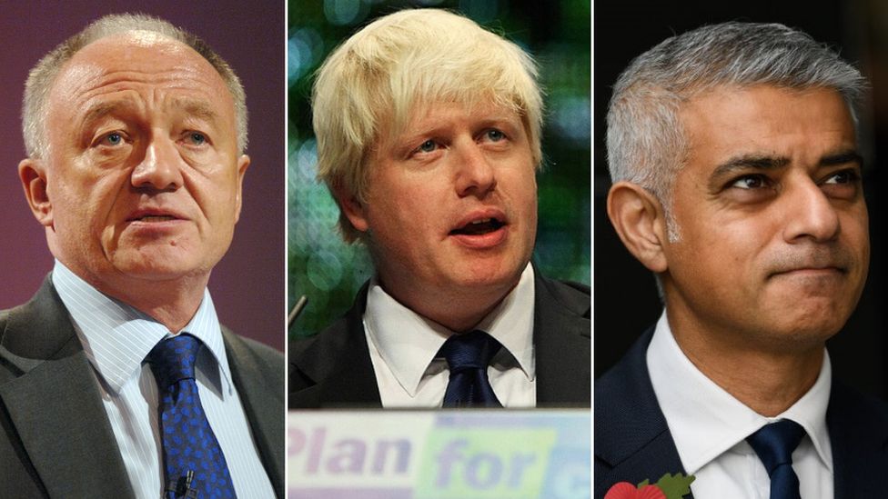 Ken Livingstone, Boris Johnson and Sadiq Khan