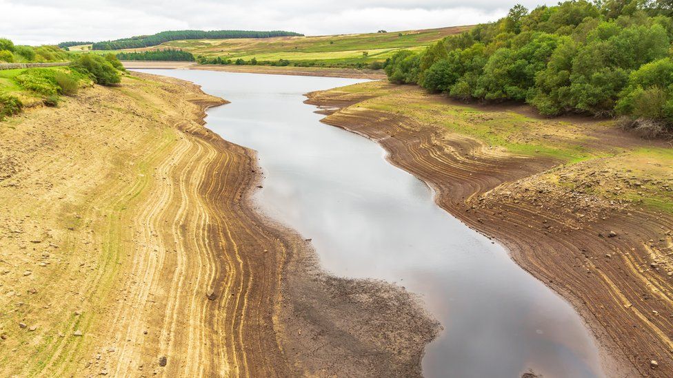 Low reservoir water levels are possible this year in some areas, scientists say, similar to summer 2021 in Yorkshire (above)