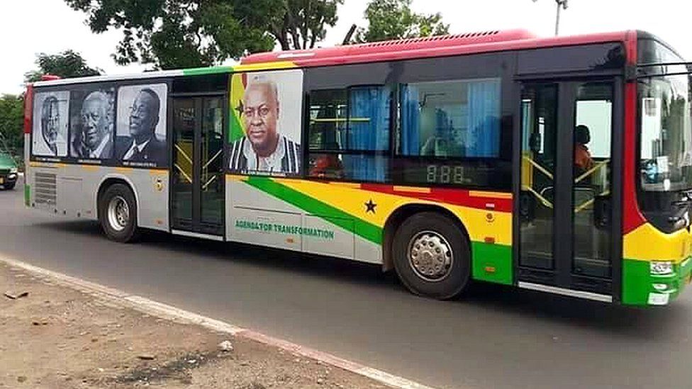 Ghana demands return of 500,000 spent on bus rebrand BBC News