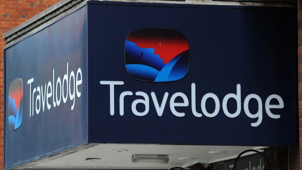 A Travelodge sign