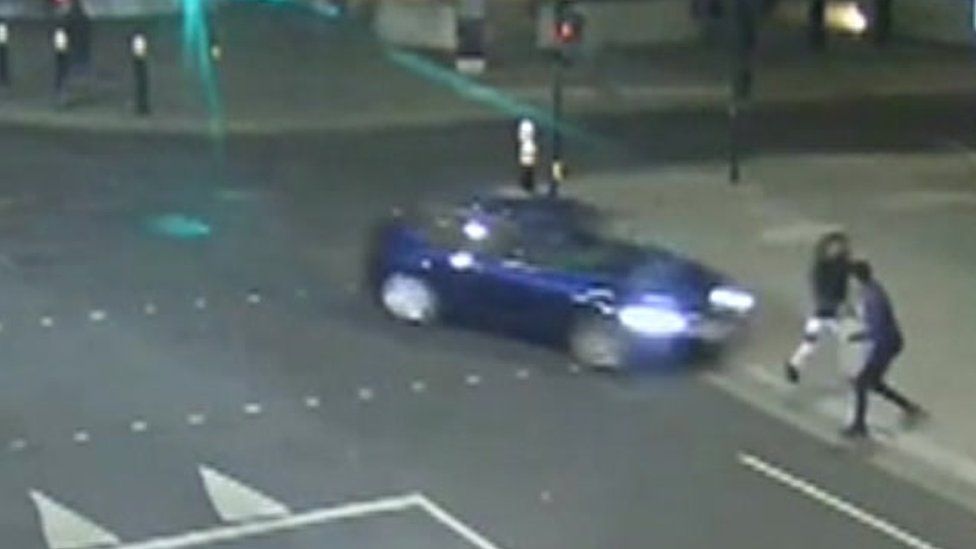 CCTV of the incident in the City of London