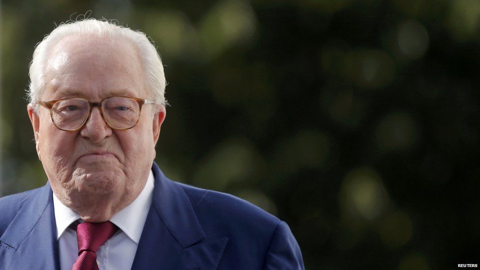 French National Front Expels Founder Jean Marie Le Pen Bbc News 