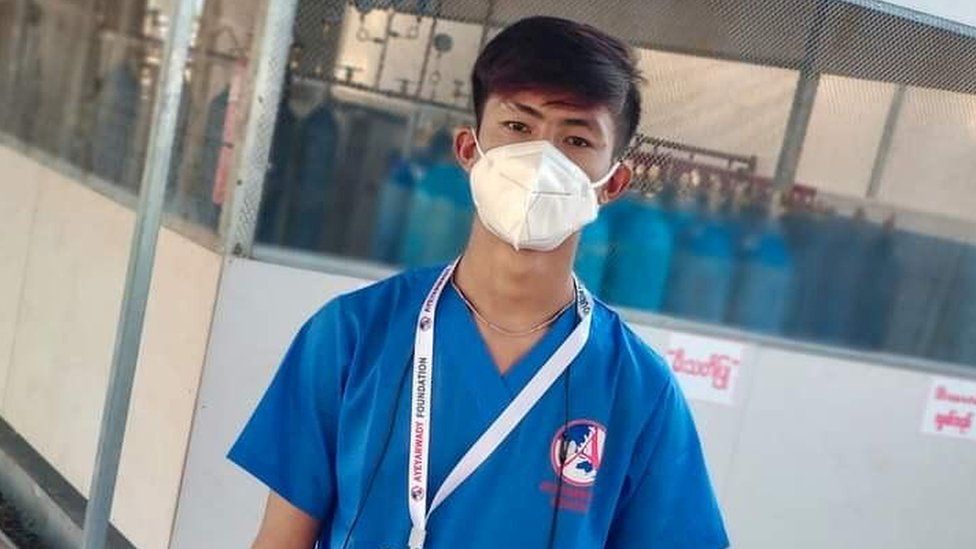 Volunteer medic Aung Zin Phyo is seen in an undated photo