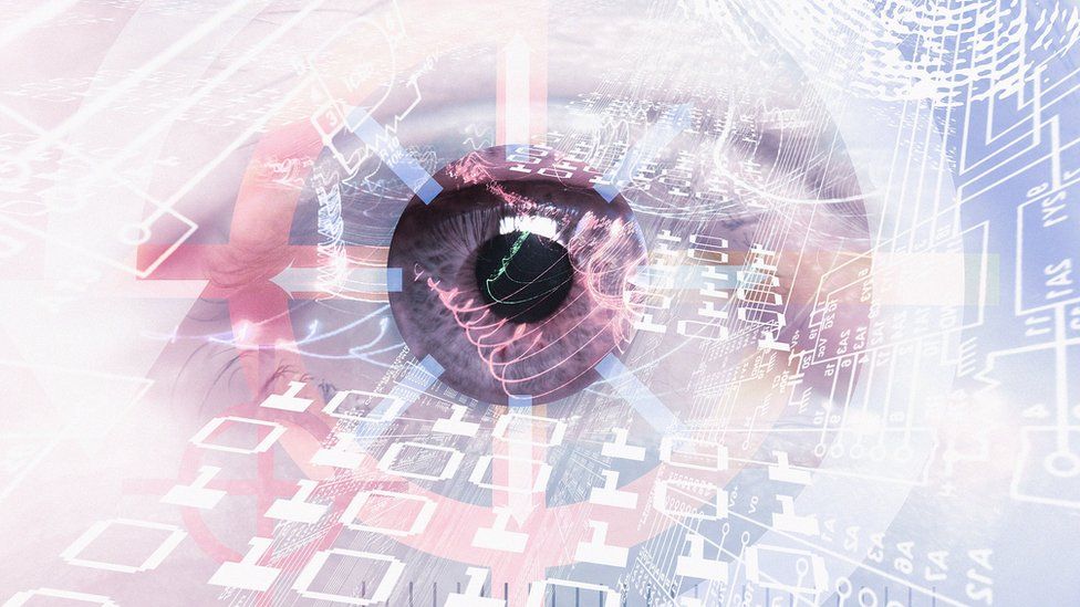 Conceptual computer artwork of a human eye