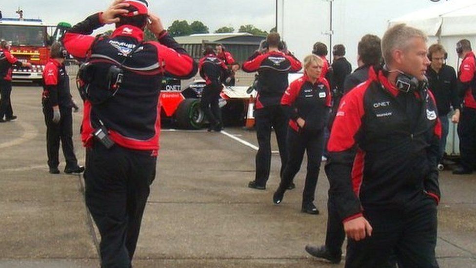 F1 crash scene at Duxford