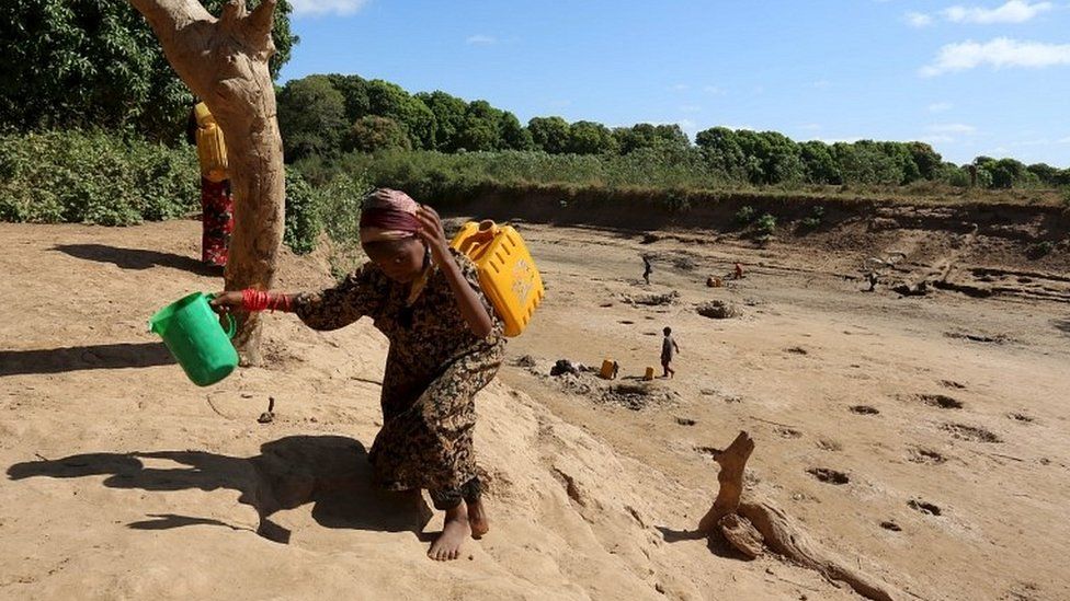 Dry river bed in Somalia