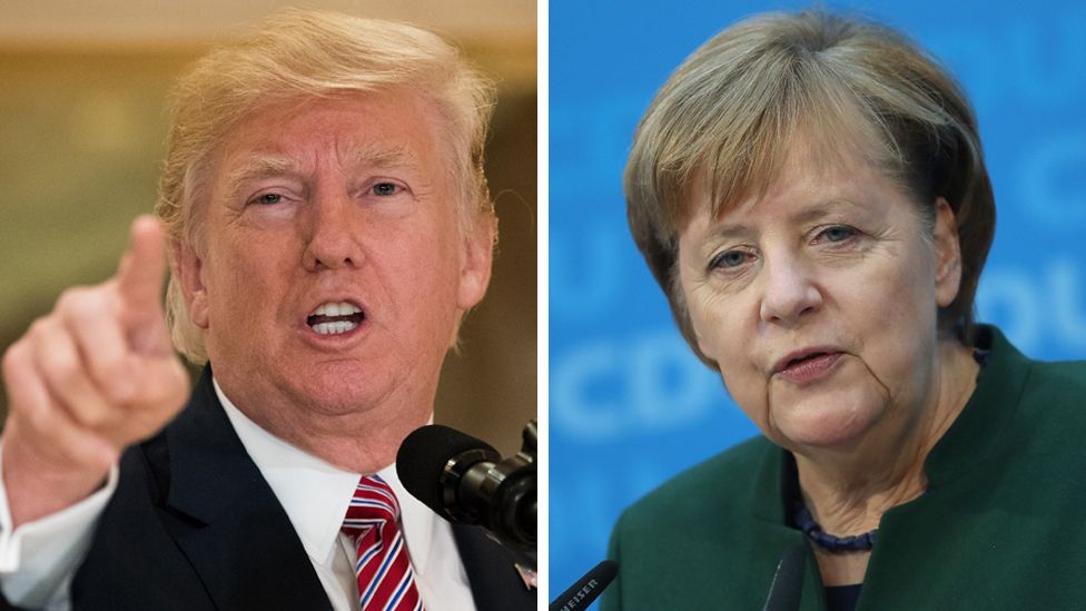 Donald Trump and Angela Merkel (composite image)