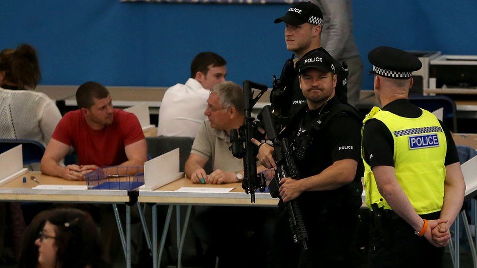 Police at Sunderland count