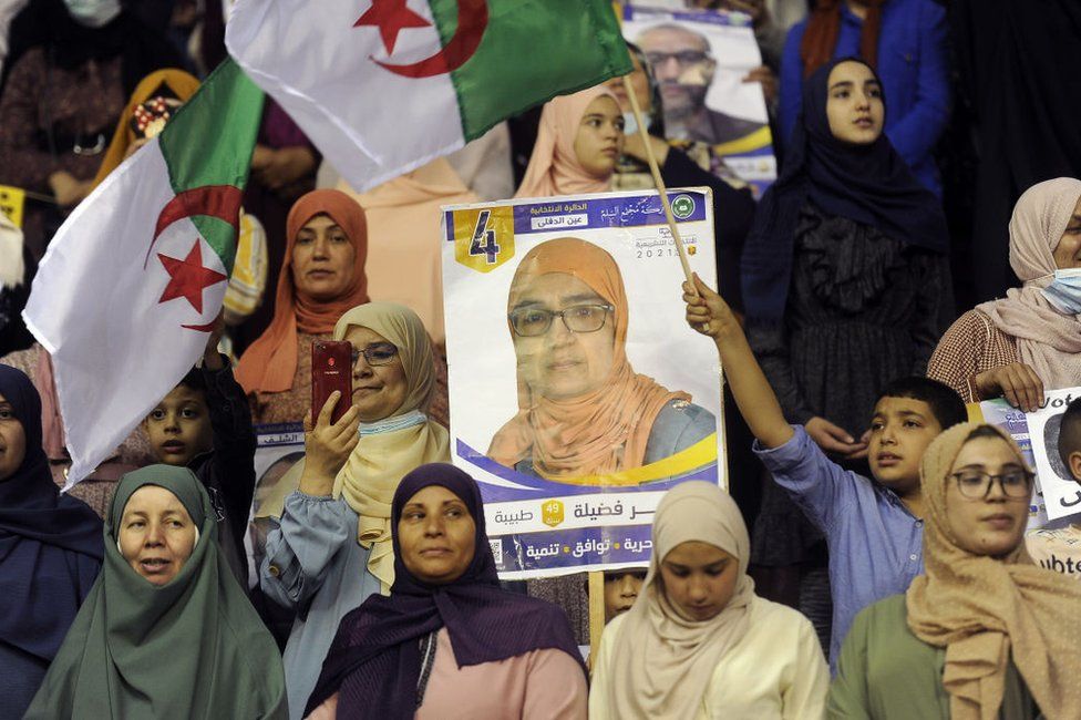 MSP supporters at a party rally on 8 June.