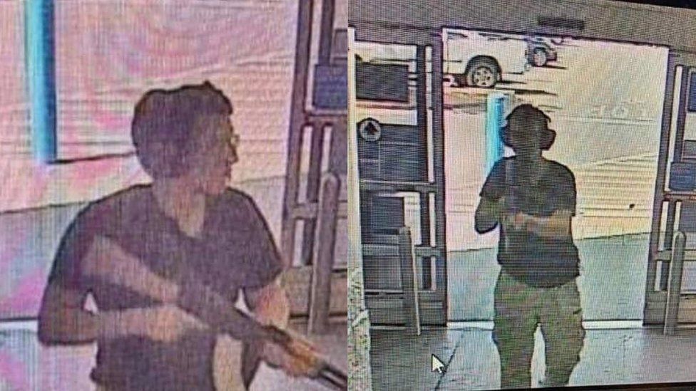 CCTV footage said to be of the El Paso gunman