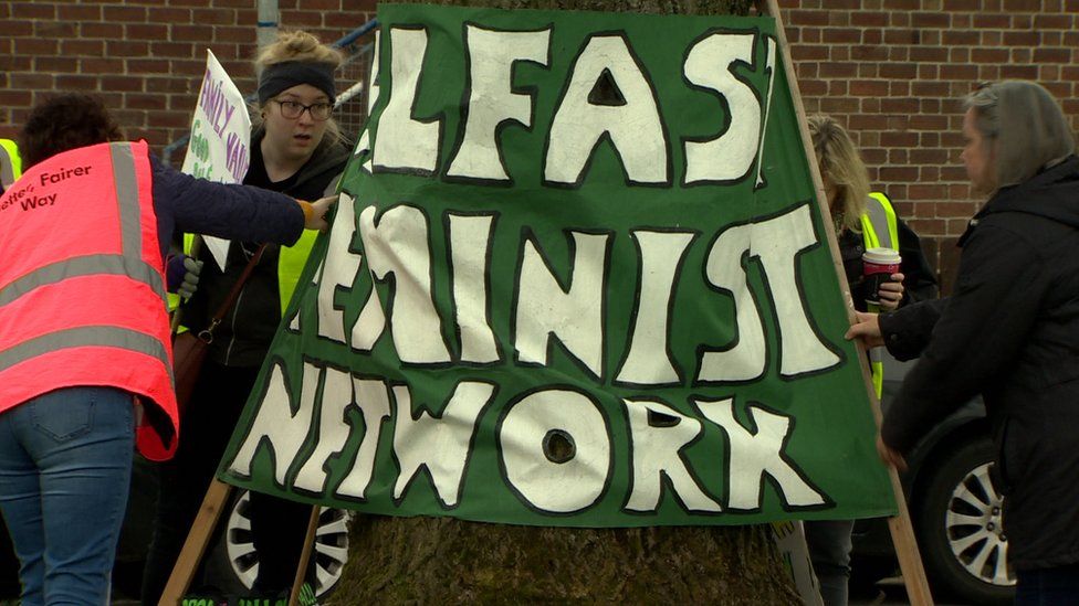Belfast Feminist Network organised the protest