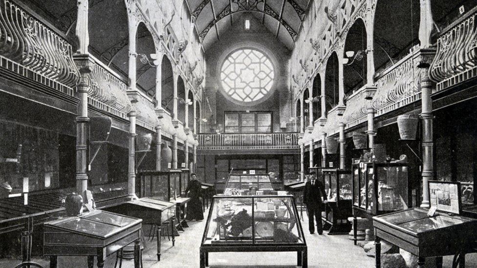 Black and white photo of Dorset Museum