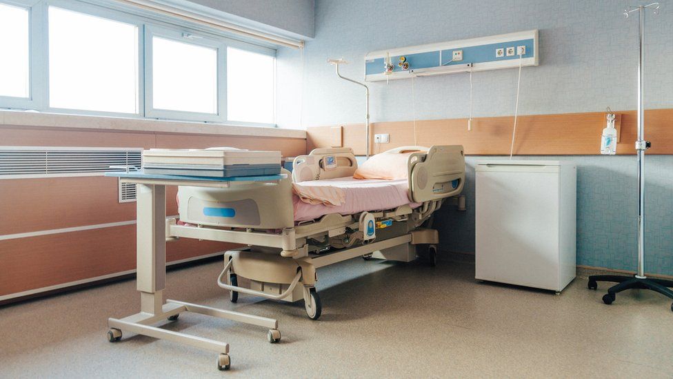 Stock image of a hospital room