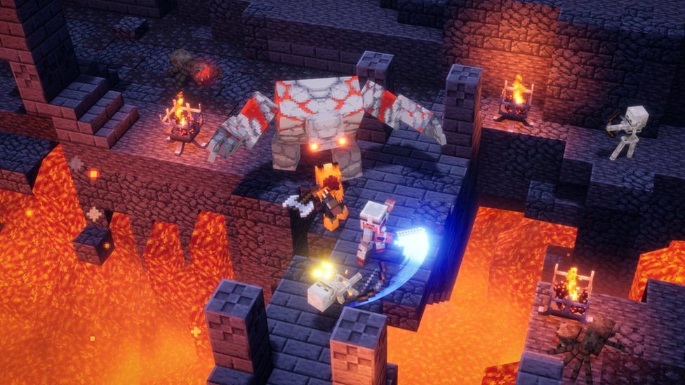 Try Minecraft Dungeons for free on Nintendo Switch this month