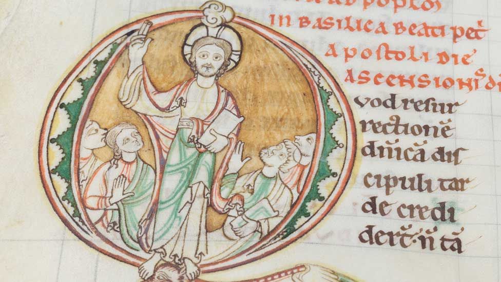 12th Century manuscript close-up