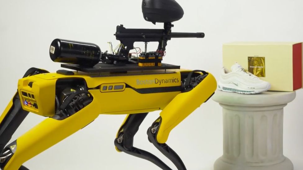 Spot: Dynamics condemns robot rampage plan - BBC News