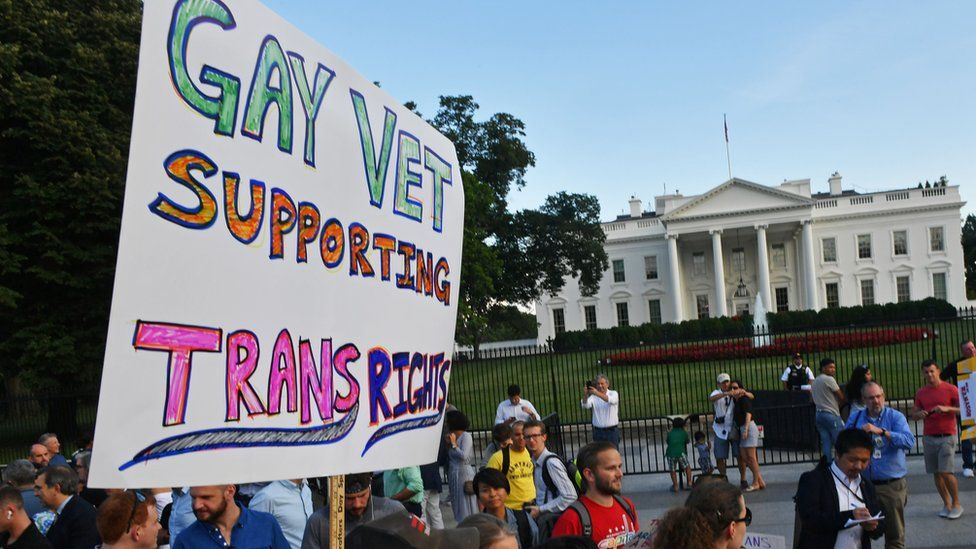 Transgender allies outside the White House
