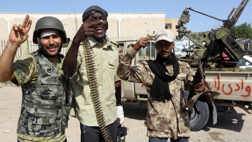 Forces loyal to Libya's Government of National Accord (GNA) in Tripoli