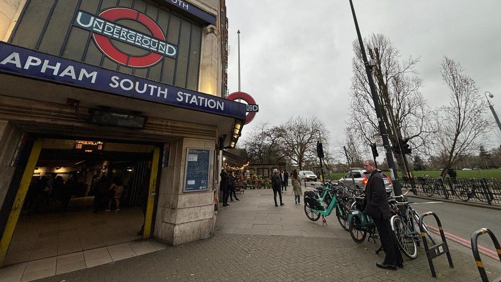 File image showing the entrance to Clapham South station