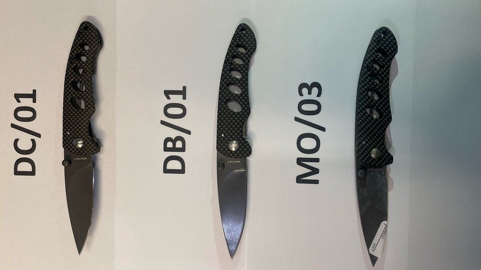 Knives seized from HMP Lindholme