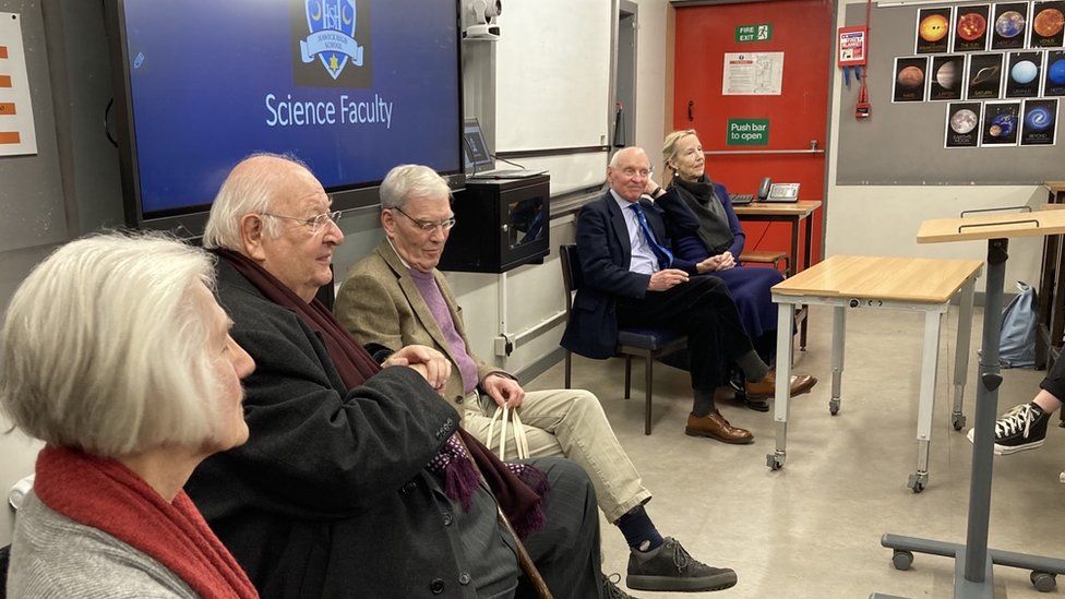 The Nobel Prize winners took part in a Q&A with senior pupils at Hawick High.